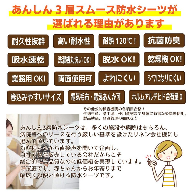 Tetote Waterproof Mattress Cover 【Dryer-Safe】 Single Partial Use 【2-Piece Set】