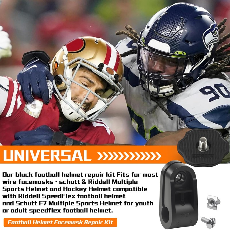 Football Helmet Facemask Repair Kit Fit for Schutt 7& Riddell