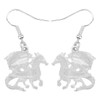 Enamel Alloy Dinosaur Fantasy Dragon Earrings Drop Dangle Unique Animal
