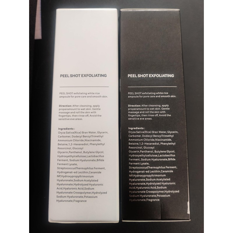 Exfoliating Rice Peel Shot Face Serum & Body Scrub,