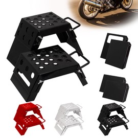 Supvision Adjustable 3-9" Moto Starting Block Motorsport Foot Stool Overlap Design Suitable for Moto Enthusiasts and Beginners Dirt Bike Accessories Load-Bearing 100kg 220lbs Black