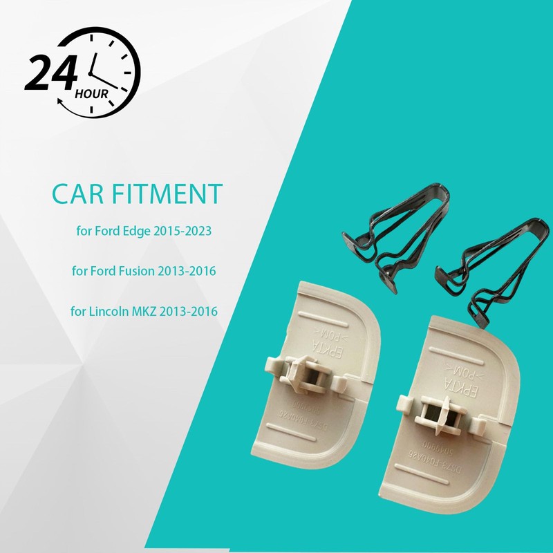 MUZHINAN 2 pcs Beige Tan Sun Visor Clips for Ford