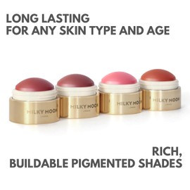 Milky Moon London Stellar Cheeks Cream Blush, Long-lasting, Lightweight Formula for Cheeks, Lips & Eyes, Infused with Coconut & Jojoba, Bubblegum