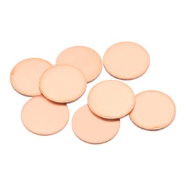 MECCANIXITY Stamping Blank Copper Round DIY Tags, 25mm/1" for Craft Decoration, Pack of 8