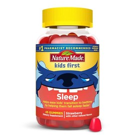 Nature Made Kids First Sleep - Gomitas de melatonina, ayuda para dormir 100% libre de drogas, gomitas para dormir para niños para un sueño reparador, 