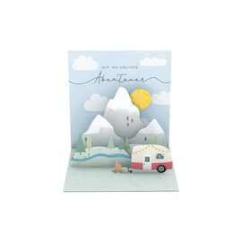 Graphic Workshop, Pretty Pop-Up Card, Three-Dimensional, Go to the Next Adventure