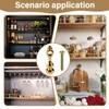 Nouiseuns Brass Shelf Rail Brackets for Gallery Rails – 4PCS