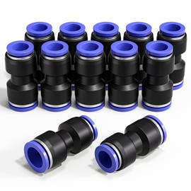 Bwintech 12 Pcs 14mm to 16mm Pneumatic Straight Reducing Push to Connect Adapter Quick Release Reducer Fittings (PG14-16)