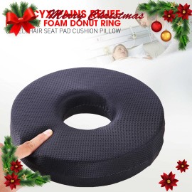 Coccyx Pains Relief Memory Foam Donut Ring Wheelchair Seat Pad Cushion Pillow N3