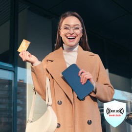 Travelon RFID Blocking Single Zip Wallet, Smoke, 7.75 x 4 x .75, Travelon RFID Blocking Single Zip Wallet