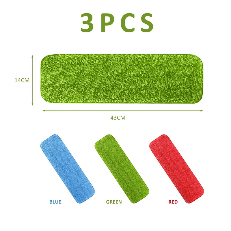 3 Pack Mop Replacement Cloths, Reusable Pads Ultra Fine Fiber