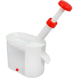 com-four® Cherry Pitter with Large Container, Stable with Suction Feet (Pack of 01 - Corer V2)