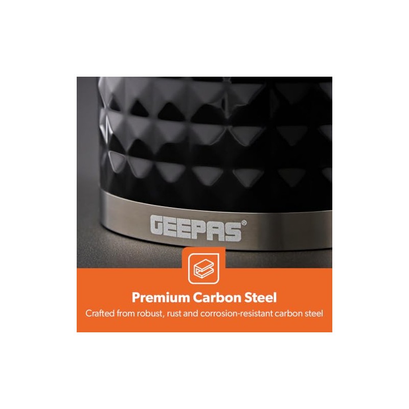 GEEPAS Argyle 3-Piece Tea Coffee Sugar Canisters Set | 1.3L