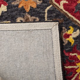 Safavieh Aspen Collection APN511H Handmade Boho Wool Runner, 2'3" x 7' , Charcoal / Cream