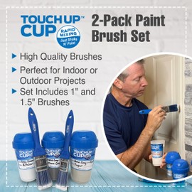 Touch Up Paint Brushes, House Painting Brush for Wall, Trim, Edge, Home Improvement, Premium, As Seen On Shark Tank Products, Pack of 2
