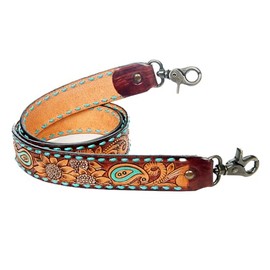 American Darling Hand Tooled Genuine Leather Crossbody Handle Strap for Bags | Phone Crossbody Strap | Crossbody Keychain Strap for Wallet Purse Clutch Cellphone Key Chain Holder | Shoulder Bag Strap