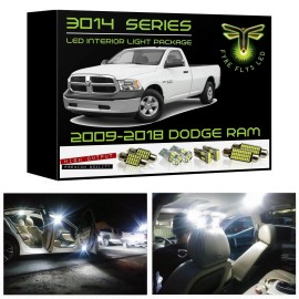Fyre Flys 15 White LED interior lights package kit for 2009-2018 Ram 3014 series SMD +Tool