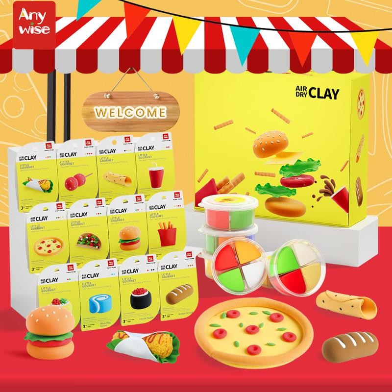 Anywise Air DIY Clay, Air Dry Clay 12 Boxes, Soft
