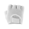 Mesh Net Training Gym Gloves White Finger Less Gloves for