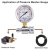 Raincovo Pressure Washer Gauge, 6000 PSI, 3/8 Inch Quick Connect,