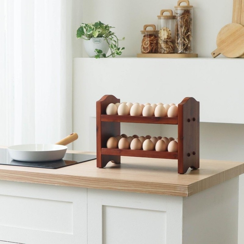 CONMEOCON Egg Holder Countertop, Egg Storage and Egg Container for