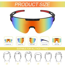Homeinmind Fast Glasses, Cycling Glasses Men Women Sports Glasses Cycling Glasses Running Glasses UV400 Protection Quick Sunglasses for Road Bike Bicycle MTB Running Golf Riding Ski Rave Green Orange