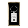 Rectangular Chrome Keyring with Engraving "Es gibt nur eine beste