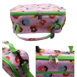 Insulated Lunch Bag for Kids Boys Adults Cool Lunch Bag for Men Work, Girls Women’s Pack Lunch Bags with Bottle Holder Small Cooler Bag (Doughnuts)
