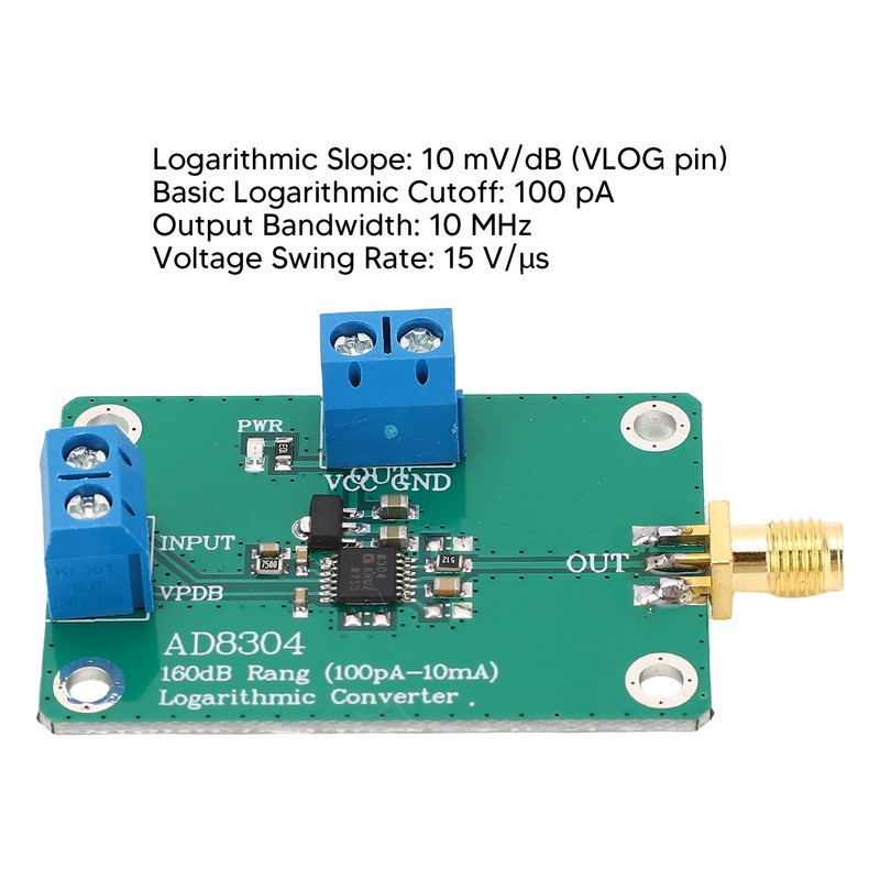 RF Logarithmic Detector Logarithmic Amplifier Multiplier Detector Module 160dB 100pA-10mA