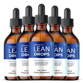 Lean Drops Liquid Supplement, All Natural Max Strength, LeanDrops (5 Pack)