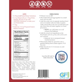 Mom's Place Gluten Free Buttermilk Biscuit Mix Dairy-Free & Easy to Prepare Delicious and Healthy Biscuits for Breakfast, Brunch, or Dinner, Makes 8-9 Biscuits
