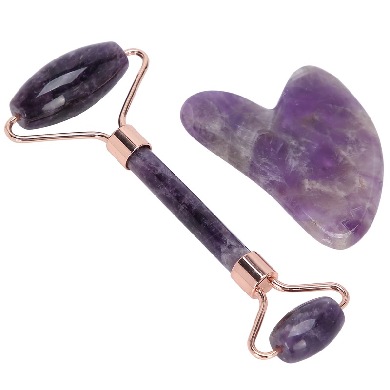 Portable Face Roller Massager Facial Beauty Roller Heart Shaped Gua