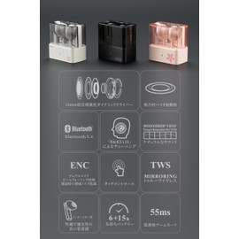 Moondrop Sugar - Block Wireless Earbuds Bluetooth 5.4 In-Ear Headphones Up to 21 Hours of Music Playback / In-Ear / 13mm Bass Enhanced Dynamic Driver / Fully Wireless Earbuds / Tuning by "B&K5128" /