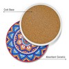 Mandala Coasters 8 Pack Ceramic Round Drink Coasters with Holder