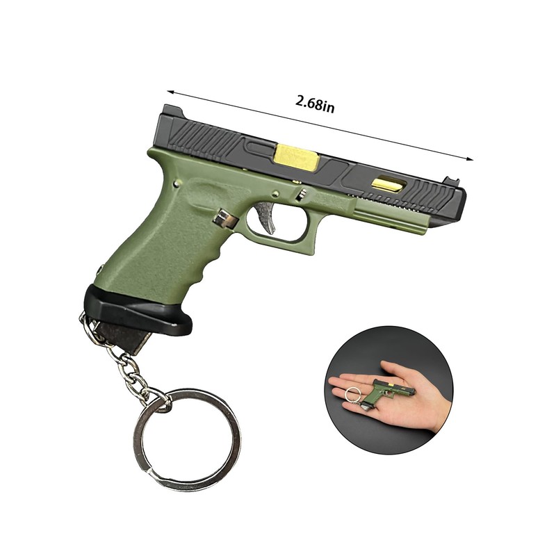 TIZWIS Mini Gun Keychain, Unique Style Keychain,Creative Keychains Gift