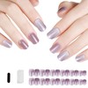 Press-on fake nails starry sky cat eye wearable nails new