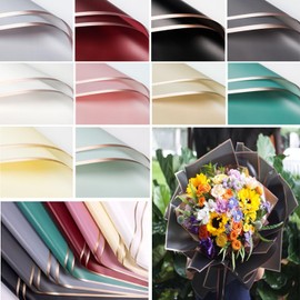 Bouquet Paper, 20 Pieces, 10 Colours, Waterproof Flower Gift Wrapping Paper for Flowers for Gift Packaging, Flower Shop Bouquet Packaging, 58 cm, Fresh Flowers Gift Wrapping Paper3