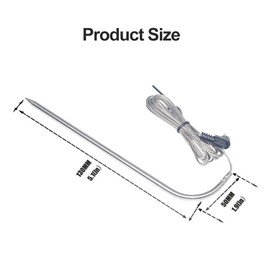Grill Probe, Grill Replacement Probe, Replacement Probes Temperature Sensor, Replacement Meat Probe, Meat Temperature Sensor, Temperature Range up to 250 °C, Grill Accessories, Compatible with Grill