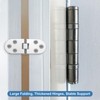 uxcell Folding Table Hinge, 2pcs Zinc Alloy 180 Degree Round