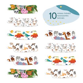 Nasogastric or Oxygen Tube precut Adhesive Tape Animal Mix x 10 Pack. (Mix Pack)