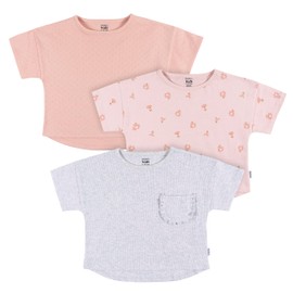 Gerber Baby Girl's Toddler 3-Pack Short Sleeve Tees, Flower