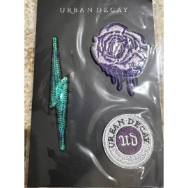 Urban Decay NIP Urban Decay Iron On Patches VTG Rose, Lightning Bolt, Classic Token New