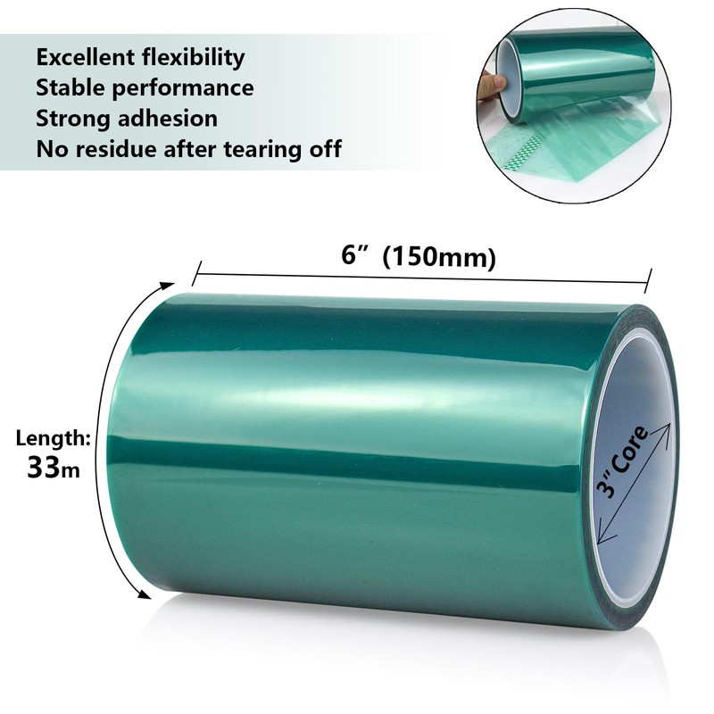 BOMEI PACK Polyester High Temperature Masking Tape 6 inches x