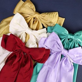 AL KASEEN Fashion Hair Bows for Women Bows for hair Silk Satin Hair Ribbons Bow Hairclip for Women Cute Hair Clip for Girls Large Vintage Hair Hair Accessories Big Ribbon Bow Clip (Multi-5, 5)