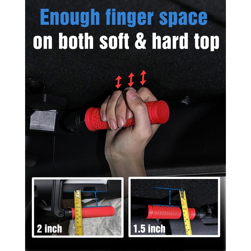 ROADER Front & Rear Roll Bar Grab Handles Fit for