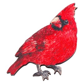 Cardinal Brooch, Fashion Red Bird Brooch Pin Wooden Northern Cardinal Bird Brooch Christmas Animal Brooch for Women Parties Dances Weddings