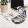 2 Pcs Hearing Aid Case, Waterproof Portable Storage Box, Hard