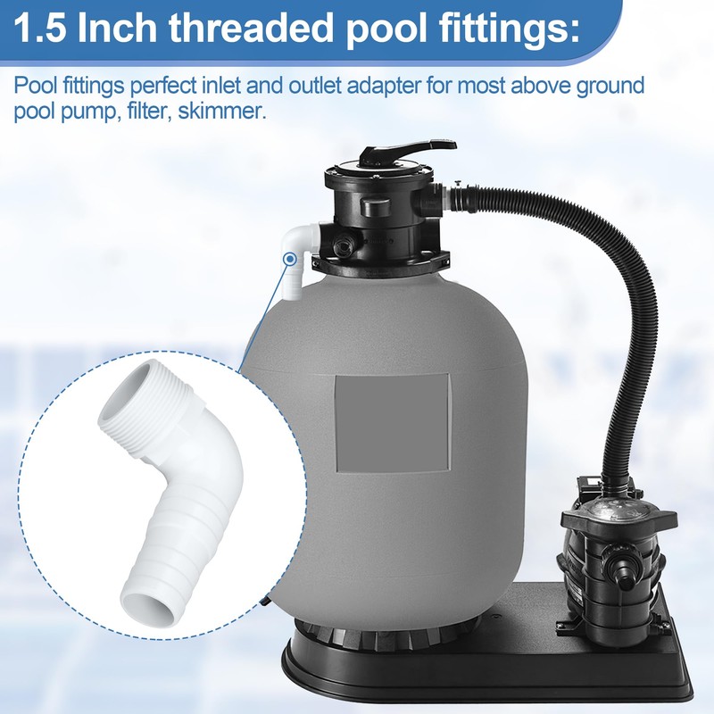 1 1/2" Pool Hose Adapter Fitting for Above Ground Pool