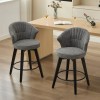 CinkeHome Swivel Counter Height Kitchen Dining Bar Stool Barstool Tufted