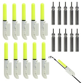 10pcs Fishing Light, Fishing Bite Alarm Rod Tip Lights for Night Fishing Portable Alerter Tackle Sea Fishing Accessories Green Luminous